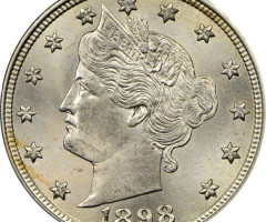 Монета Liberty Nickel, 5 центів 1898, США, США