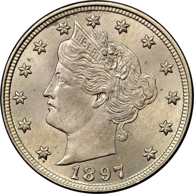 Монета Liberty Nickel, 5 центів 1897, США, США
