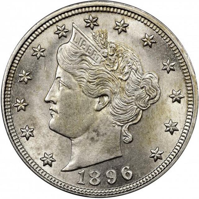 Монета Liberty Nickel, 5 центів 1896, США, США