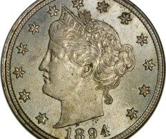 Монета Liberty Nickel, 5 центів 1894, США, США
