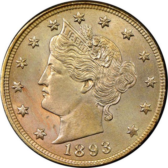 Монета Liberty Nickel, 5 центів 1893, США, США