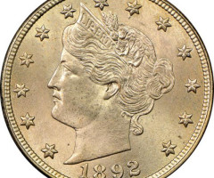 Монета Liberty Nickel, 5 центів 1892, США, США