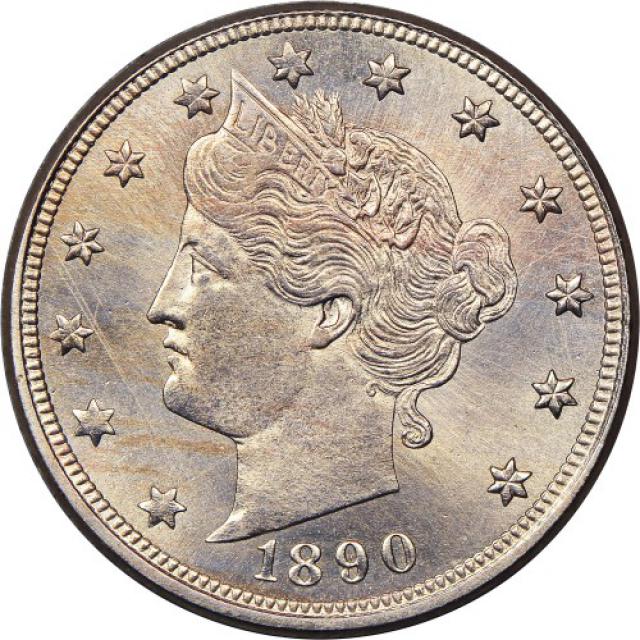 Монета Liberty Nickel, 5 центів 1890, США, США