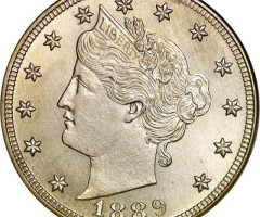 Монета Liberty Nickel, 5 центів 1889, США, США
