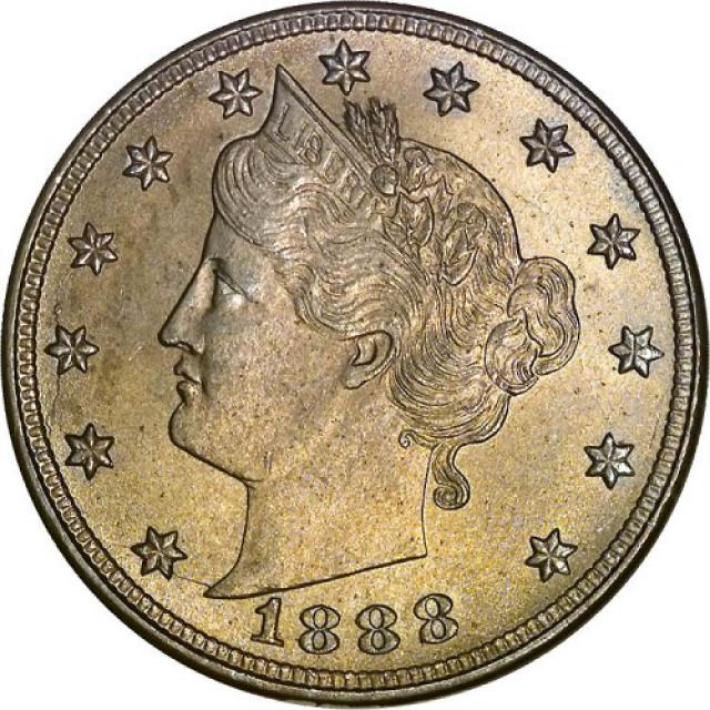 Монета Liberty Nickel, 5 центів 1888, США, США