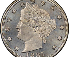 Монета Liberty Nickel, 5 центів 1885, США, США