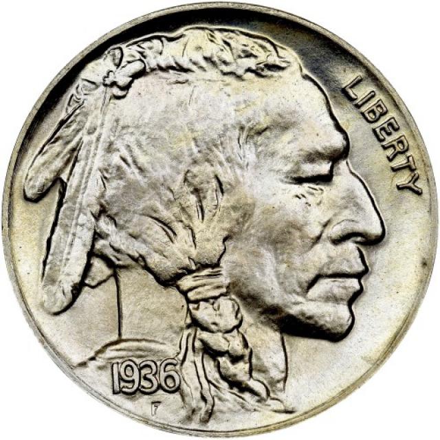 Монета Buffalo Nickel, 5 центів 1936, США, США