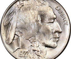 Монета Buffalo Nickel, 5 центів 1927, США, США