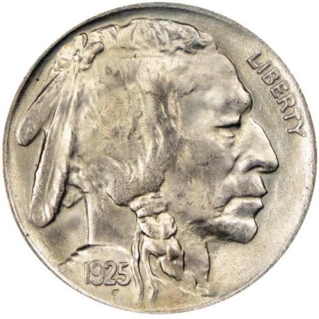 Монета Buffalo Nickel, 5 центів 1925, США, США