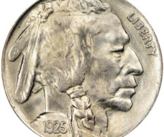 Монета Buffalo Nickel, 5 центів 1925, США, США