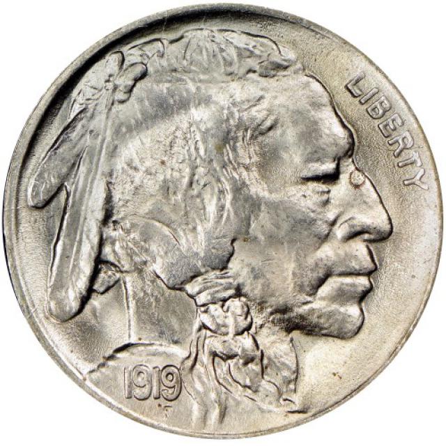 Монета Buffalo Nickel, 5 центів 1919, США, США
