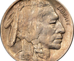 Монета Buffalo Nickel, 5 центів 1916, США, США