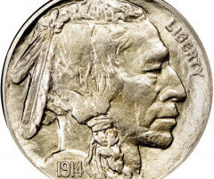 Монета Buffalo Nickel, 5 центів 1914, США, США