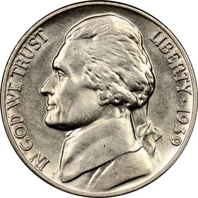 Монета Jefferson Nickel, 5 центів 1939, США, США