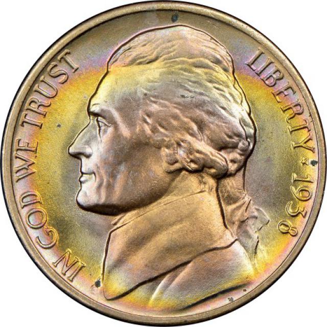 Монета Jefferson Nickel, 5 центів 1938, США, США