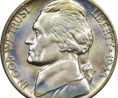 Монета Jefferson Nickel, 5 центів 1943, США, США