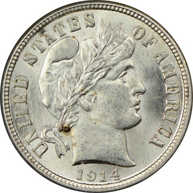 Монета Barber Dime, 1 дайм 1914, США, США