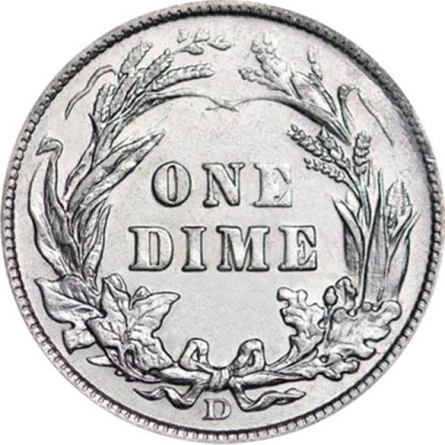 Монета Barber Dime, 1 дайм 1912, США, США