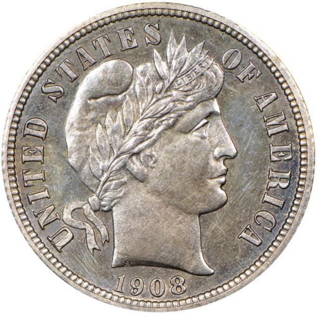 Монета Barber Dime, 1 дайм 1908, США, США