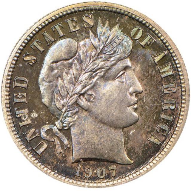 Монета Barber Dime, 1 дайм 1907, США, США