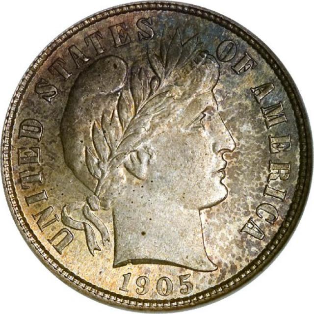 Монета Barber Dime, 1 дайм 1905, США, США