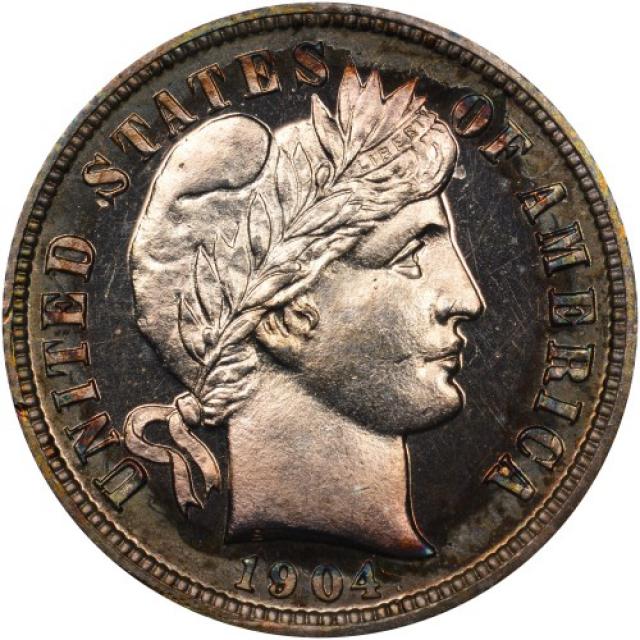 Монета Barber Dime, 1 дайм 1904, США, США