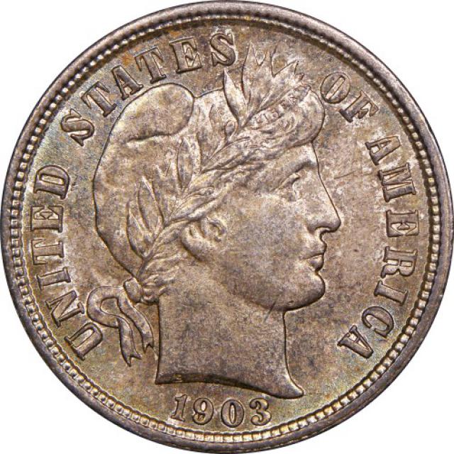 Монета Barber Dime, 1 дайм 1903, США, США