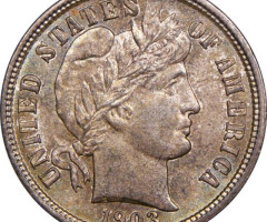 Монета Barber Dime, 1 дайм 1903, США, США