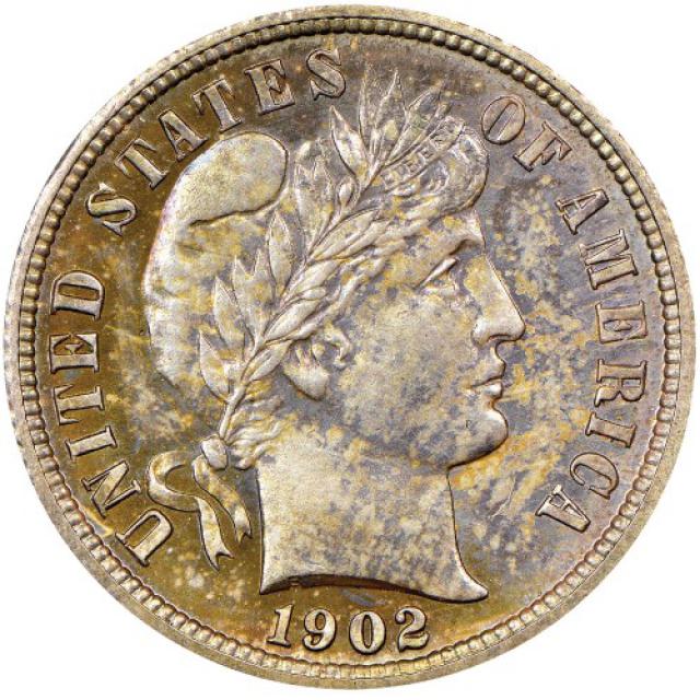 Монета Barber Dime, 1 дайм 1902, США, США
