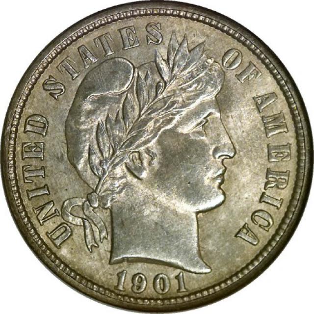 Монета Barber Dime, 1 дайм 1901, США, США