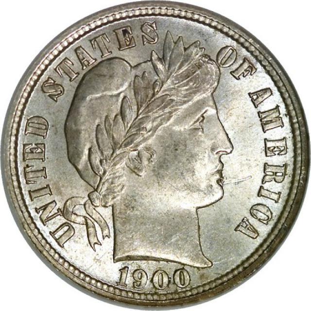 Монета Barber Dime, 1 дайм 1900, США, США