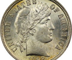 Монета Barber Dime, 1 дайм 1898, США, США