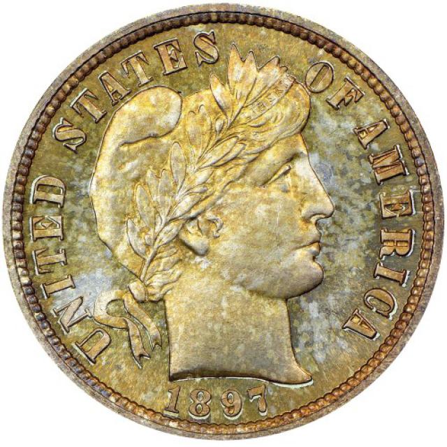 Монета Barber Dime, 1 дайм 1897, США, США