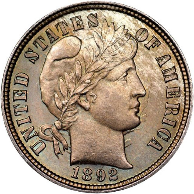 Монета Barber Dime, 1 дайм 1892, США, США