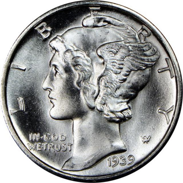 Монета Mercury Dime, 1 дайм 1939, США, США