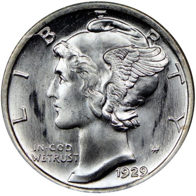 Монета Mercury Dime, 1 дайм 1929, США, США