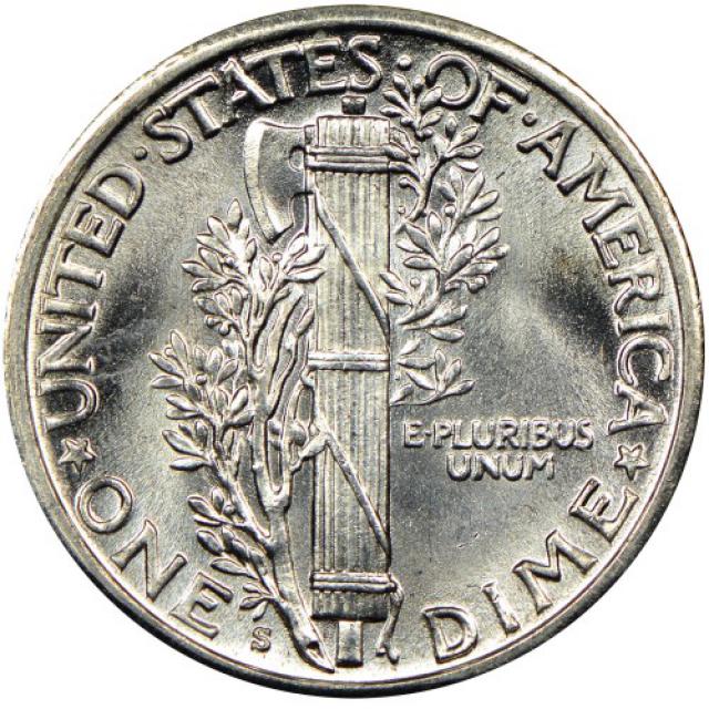 Монета Mercury Dime, 1 дайм 1927, США, США