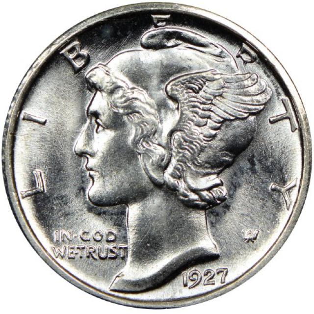 Монета Mercury Dime, 1 дайм 1927, США, США