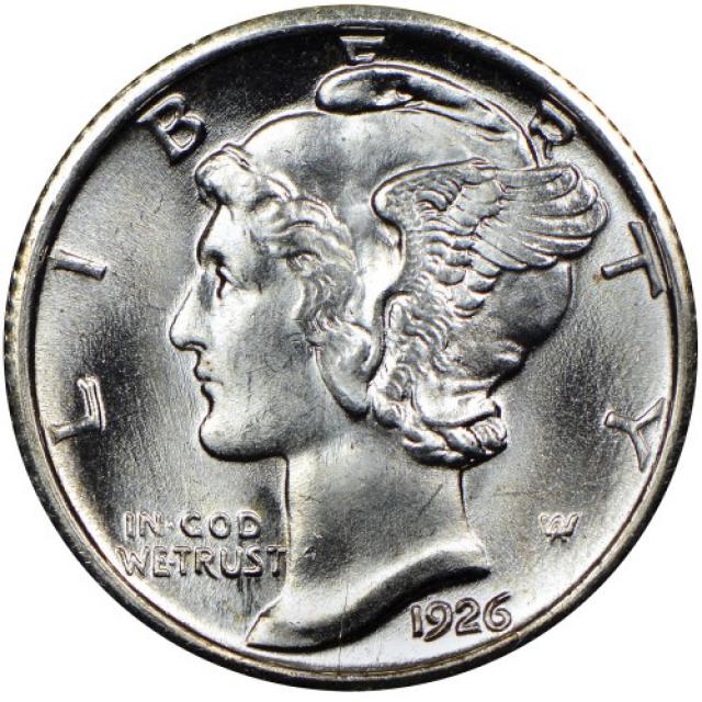 Монета Mercury Dime, 1 дайм 1926, США, США