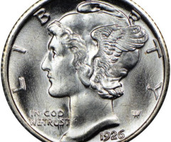 Монета Mercury Dime, 1 дайм 1926, США, США