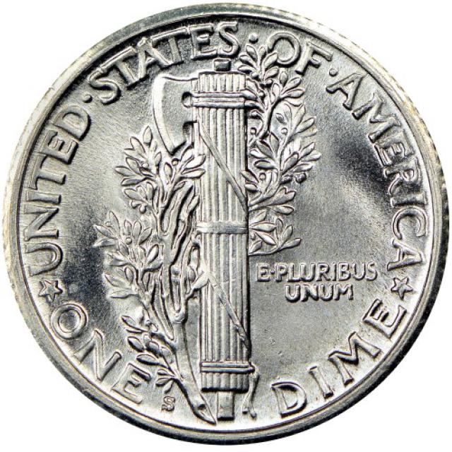 Монета Mercury Dime, 1 дайм 1924, США, США