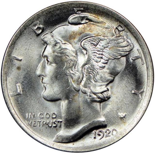 Монета Mercury Dime, 1 дайм 1920, США, США