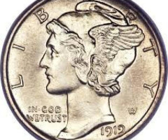 Монета Mercury Dime, 1 дайм 1919, США, США