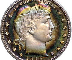 Монета Barber Quarter, ¼ долара 1915, США, США