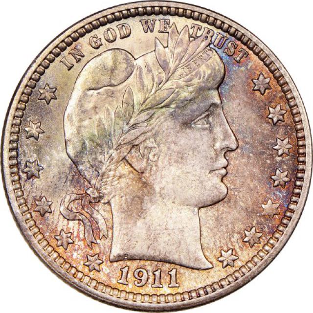 Монета Barber Quarter, ¼ долара 1911, США, США