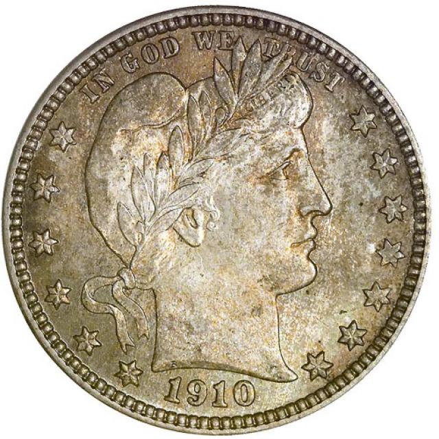 Монета Barber Quarter, ¼ долара 1910, США, США