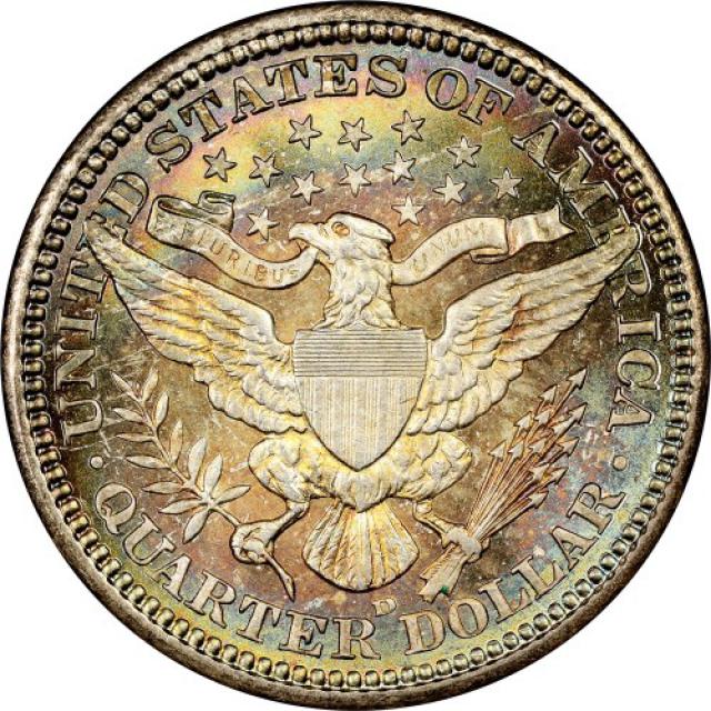 Монета Barber Quarter, ¼ долара 1908, США, США