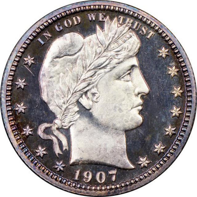 Монета Barber Quarter, ¼ долара 1907, США, США