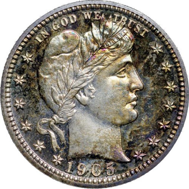 Монета Barber Quarter, ¼ долара 1905, США, США