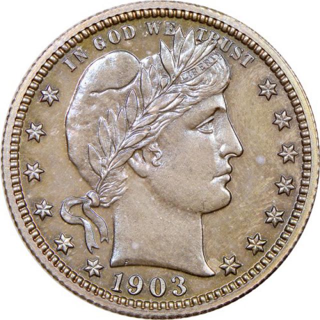 Монета Barber Quarter, ¼ долара 1903, США, США